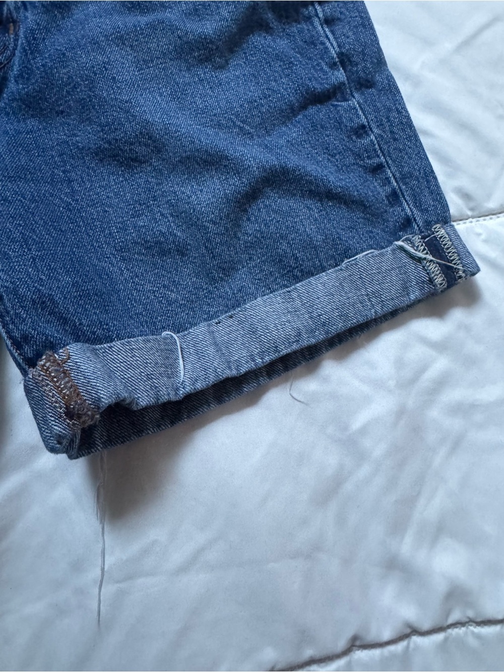 Women's Dark Blue Denim Roll-Cuff Shorts 💙💙